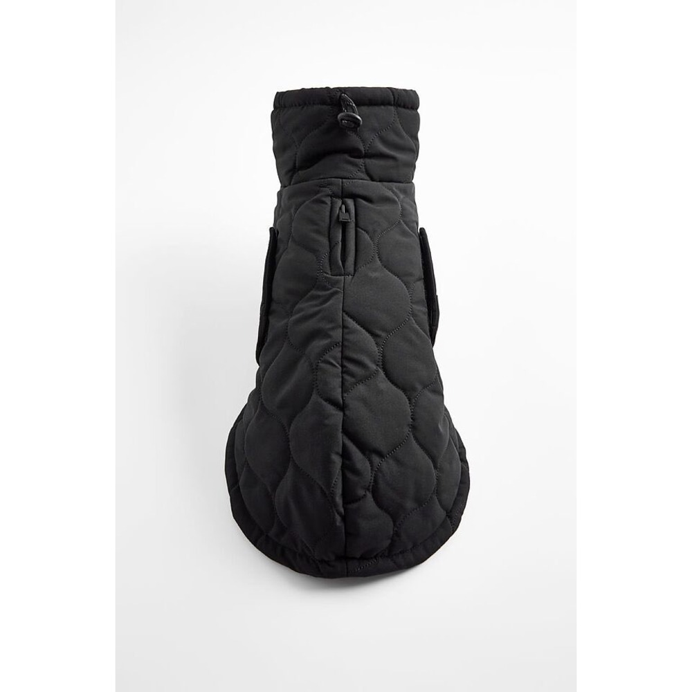 Zara Pet Collection Black Quilted Water Repellent‎ Dog Coat Large NWT